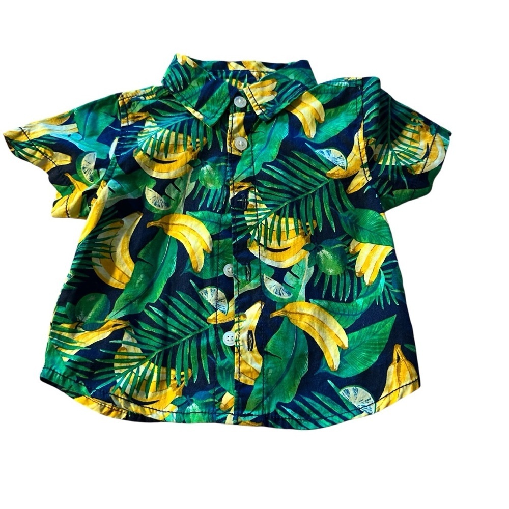 Old Navy Kids Tropical Leaf and Banana Shirt